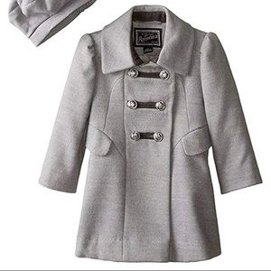 Toddler Grey Rothschild Military style coat.